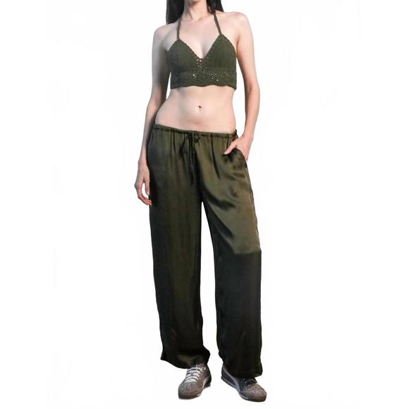 NEW ANGEL WINGS BY LUCY grenwich drawstring pants in olive - Picture 3 of 3